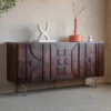 Alto Sideboard, Dark Brown, 3 Doors, Mango Wood